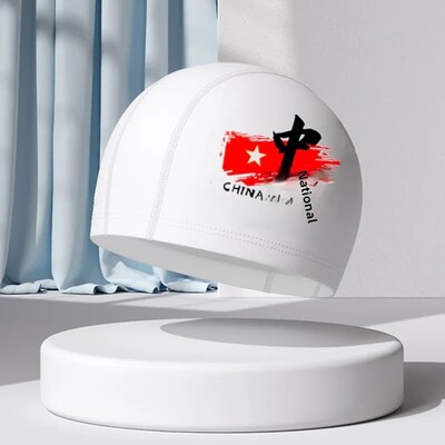 Jauna dizaina PU slāņa bērnu peldcepure, ūdensnecaurlaidīga brīvi pieguļoša multfilma, jauks stils vidējiem un maziem bērniem vairumtirdzniecība