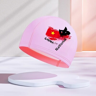 Jauna dizaina PU slāņa bērnu peldcepure, ūdensnecaurlaidīga brīvi pieguļoša multfilma, jauks stils vidējiem un maziem bērniem vairumtirdzniecība