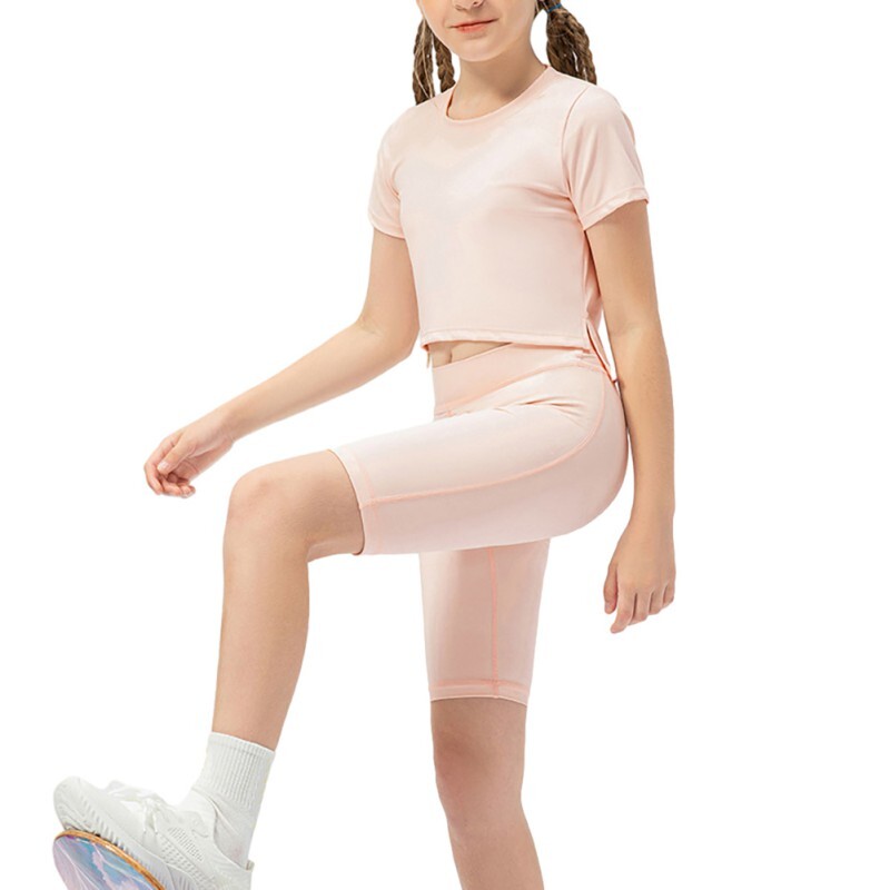 Bērnu meiteņu sporta šorti ar elastīgu vidukli