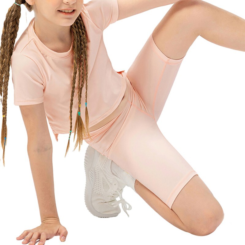 Bērnu meiteņu sporta šorti ar elastīgu vidukli