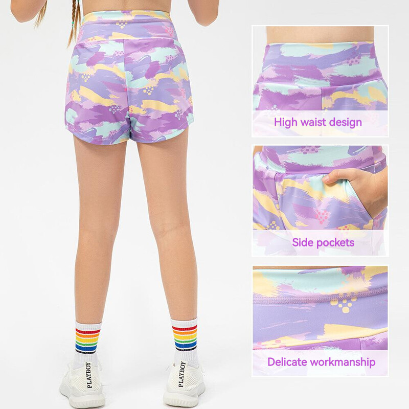 Bērnu badmintons Teniss Sports Ātri sausi Šorti Skriešana Skriešana Sporta apģērbs Meiteņu Joga Dejas Treniņš Fitnesa Šorti Bērnu MM405