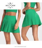 Ženske plisirane sportske teniske suknje Ženske joga fitness kratka suknja visokog struka s džepovima Gym Golf široka mini suknja s džepovima
