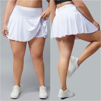 Γυναικεία φούστα τένις Plus Size Skorts μπάντμιντον Casual workout Σορτς γυμναστικής γυμναστικής τρέξιμο Πλισέ φούστα Oversize Γυναικεία αθλητικά ρούχα