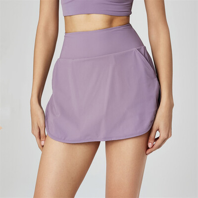 Naiste sportlik tenniseseelik suvine kõrge vöökohaga Fitness võlts 2-osaline lühike taskutega seelik Golfi jõusaali välitreeningu joogarõivad