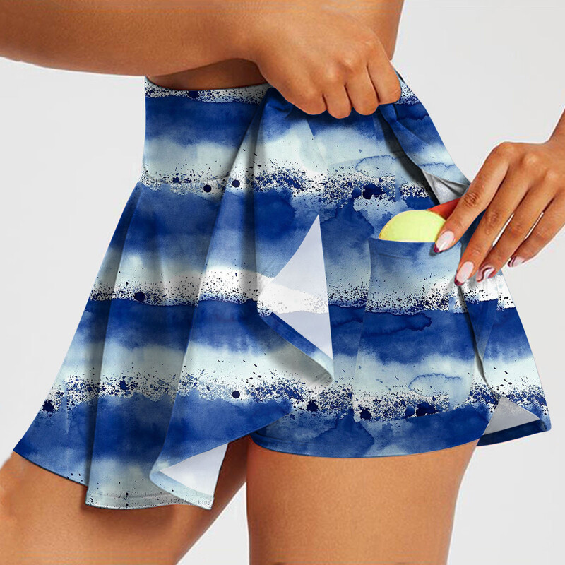 Naiste kõrge vöökohaga tenniseseelik plisseeritud seelik Naiste lühikesed püksid taskutega püksid pulma seelik