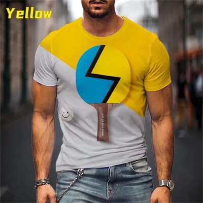 Nove smiješne muške sportske majice za stolni tenis 3D ispis Majice za stolni tenis Modne ležerne majice kratkih rukava Prevelika ulična odjeća