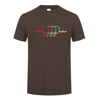 Πινγκ πονγκ Heartbeat T-shirt Καλοκαιρινό ανδρικό κοντομάνικο βαμβακερό μπλουζάκι πινγκ πονγκ Ανδρικά μπλουζάκια μπλουζάκια με ρούχα TP-013