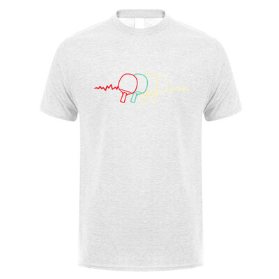 Πινγκ πονγκ Heartbeat T-shirt Καλοκαιρινό ανδρικό κοντομάνικο βαμβακερό μπλουζάκι πινγκ πονγκ Ανδρικά μπλουζάκια μπλουζάκια με ρούχα TP-013
