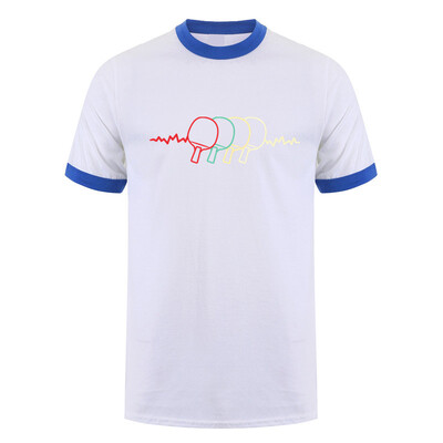 Πινγκ πονγκ Heartbeat T-shirt Καλοκαιρινό ανδρικό κοντομάνικο βαμβακερό μπλουζάκι πινγκ πονγκ Ανδρικά μπλουζάκια μπλουζάκια με ρούχα TP-013