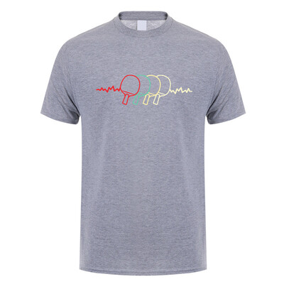 Πινγκ πονγκ Heartbeat T-shirt Καλοκαιρινό ανδρικό κοντομάνικο βαμβακερό μπλουζάκι πινγκ πονγκ Ανδρικά μπλουζάκια μπλουζάκια με ρούχα TP-013