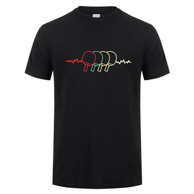 Πινγκ πονγκ Heartbeat T-shirt Καλοκαιρινό ανδρικό κοντομάνικο βαμβακερό μπλουζάκι πινγκ πονγκ Ανδρικά μπλουζάκια μπλουζάκια με ρούχα TP-013