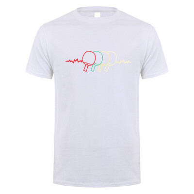 Πινγκ πονγκ Heartbeat T-shirt Καλοκαιρινό ανδρικό κοντομάνικο βαμβακερό μπλουζάκι πινγκ πονγκ Ανδρικά μπλουζάκια μπλουζάκια με ρούχα TP-013