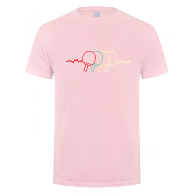 Πινγκ πονγκ Heartbeat T-shirt Καλοκαιρινό ανδρικό κοντομάνικο βαμβακερό μπλουζάκι πινγκ πονγκ Ανδρικά μπλουζάκια μπλουζάκια με ρούχα TP-013
