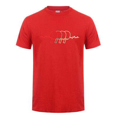 Πινγκ πονγκ Heartbeat T-shirt Καλοκαιρινό ανδρικό κοντομάνικο βαμβακερό μπλουζάκι πινγκ πονγκ Ανδρικά μπλουζάκια μπλουζάκια με ρούχα TP-013