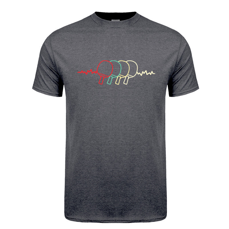 Πινγκ πονγκ Heartbeat T-shirt Καλοκαιρινό ανδρικό κοντομάνικο βαμβακερό μπλουζάκι πινγκ πονγκ Ανδρικά μπλουζάκια μπλουζάκια με ρούχα TP-013
