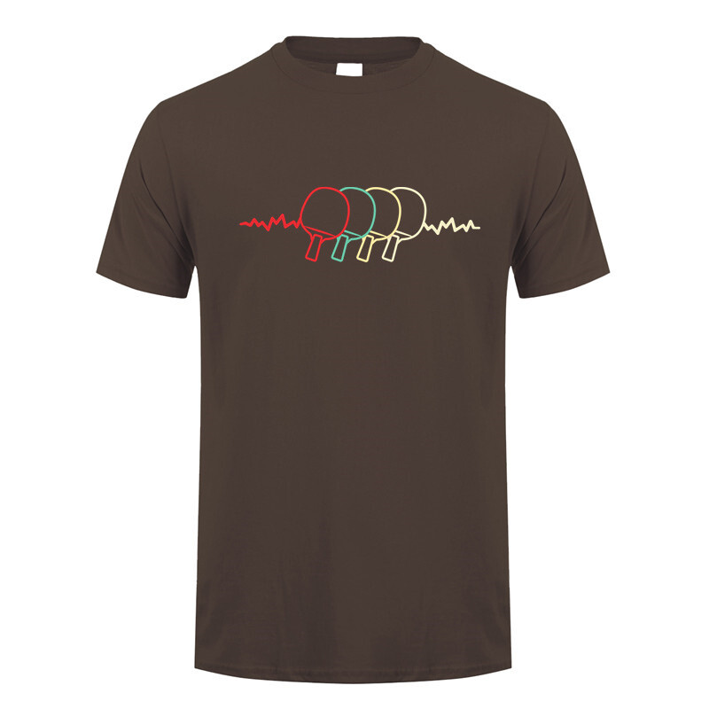 Πινγκ πονγκ Heartbeat T-shirt Καλοκαιρινό ανδρικό κοντομάνικο βαμβακερό μπλουζάκι πινγκ πονγκ Ανδρικά μπλουζάκια μπλουζάκια με ρούχα TP-013