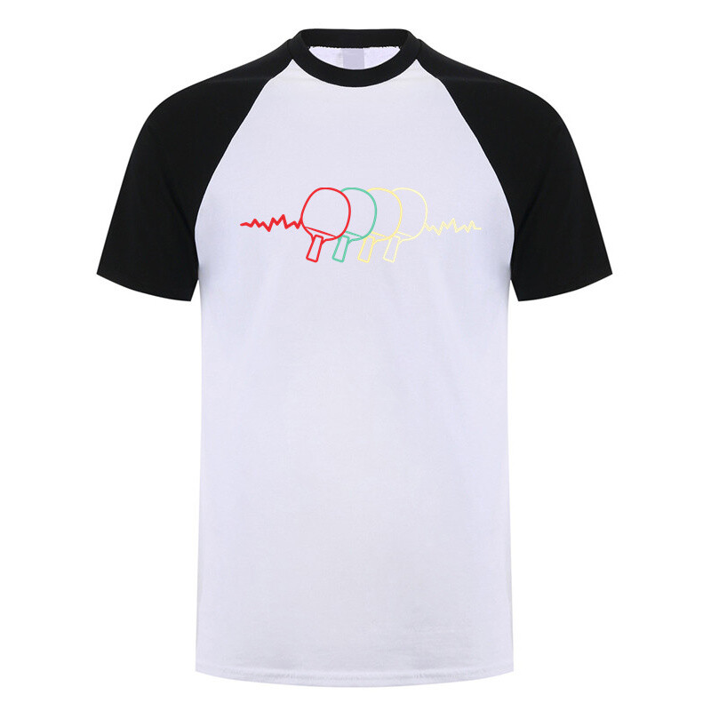 Πινγκ πονγκ Heartbeat T-shirt Καλοκαιρινό ανδρικό κοντομάνικο βαμβακερό μπλουζάκι πινγκ πονγκ Ανδρικά μπλουζάκια μπλουζάκια με ρούχα TP-013