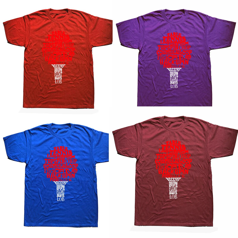Αστεία πινγκ πονγκ Word Cloud T-shirts Γραφικά βαμβακερά streetwear κοντομάνικα δώρα γενεθλίων Πινγκ πονγκ T-shirt Ανδρικά ρούχα
