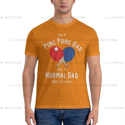 Vyriški stalo teniso drabužiai – Stalo teniso dovanos Marškinėliai su kakleliu medvilniniu stiliumi stalo teniso hipsterio „Ofertas O Neck“ grafiniai marškinėliai