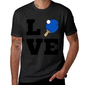 I Love Ping Pong Blue - Pingpong Table Tennis Player Atlete Sports Lover T-Shirt ljetna odjeća muške grafičke majice anime