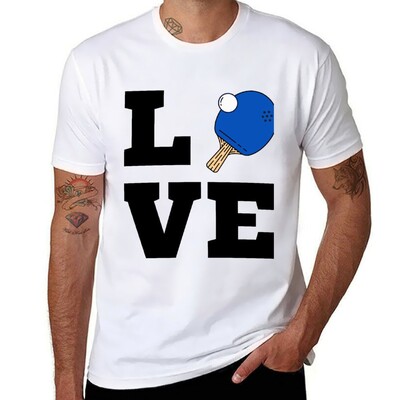 I Love Ping Pong Blue - Pingpong Table Tennis Player Atlete Sports Lover T-Shirt ljetna odjeća muške grafičke majice anime