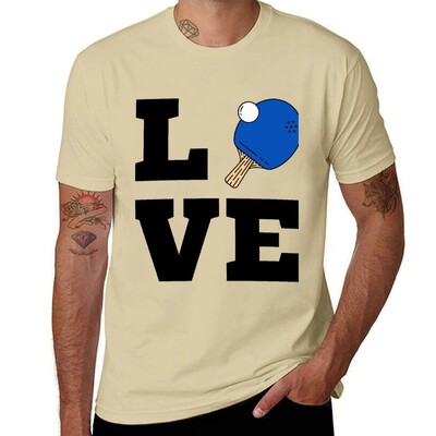 I Love Ping Pong Blue - Pingpong Table Tennis Player Atlete Sports Lover T-Shirt ljetna odjeća muške grafičke majice anime