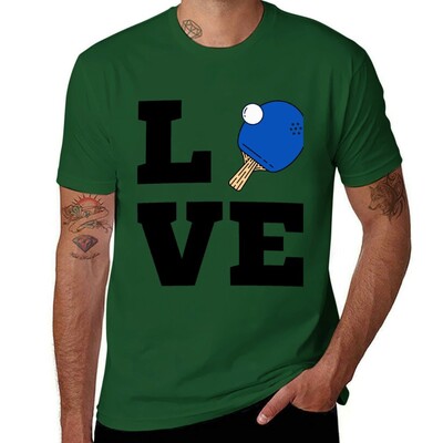 I Love Ping Pong Blue - Pingpong Table Tennis Player Atlete Sports Lover T-Shirt ljetna odjeća muške grafičke majice anime