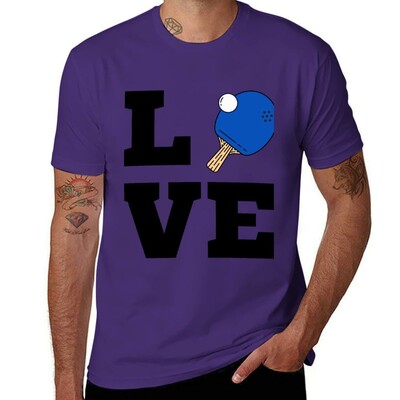 I Love Ping Pong Blue - Pingpong Table Tennis Player Atlete Sports Lover T-Shirt ljetna odjeća muške grafičke majice anime