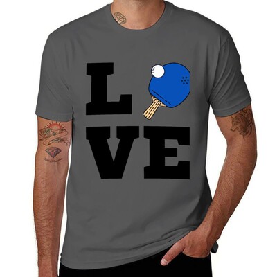 I Love Ping Pong Blue - Pingpong Table Tennis Player Atlete Sports Lover T-Shirt ljetna odjeća muške grafičke majice anime