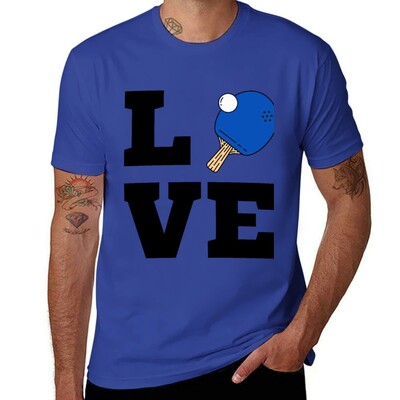 I Love Ping Pong Blue - Pingpong Table Tennis Player Atlete Sports Lover T-Shirt ljetna odjeća muške grafičke majice anime