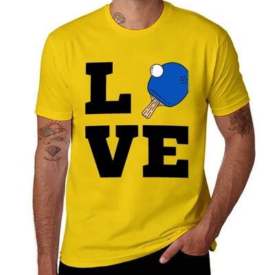 I Love Ping Pong Blue - Pingpong Table Tennis Player Atlete Sports Lover T-Shirt ljetna odjeća muške grafičke majice anime