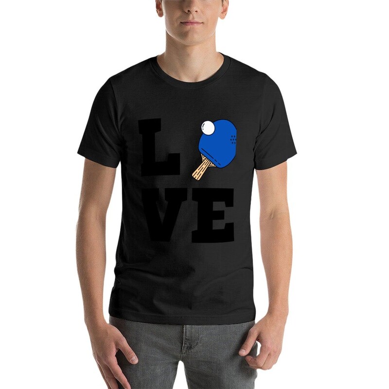 I Love Ping Pong Blue - Pingpong Table Tennis Player Atlete Sports Lover T-Shirt ljetna odjeća muške grafičke majice anime
