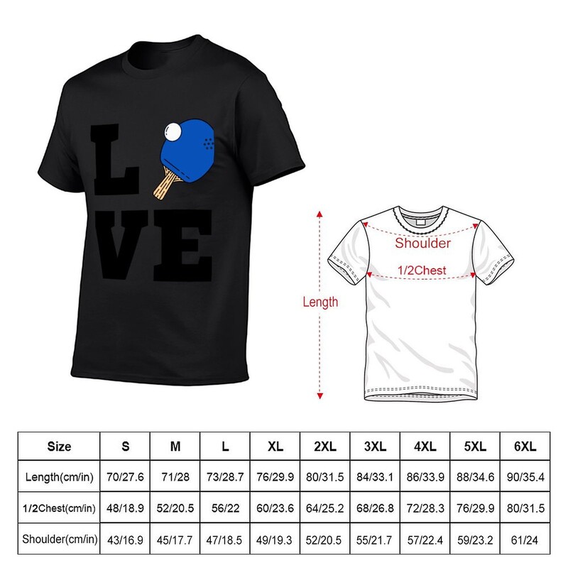 I Love Ping Pong Blue - Pingpong Table Tennis Player Atlete Sports Lover T-Shirt ljetna odjeća muške grafičke majice anime