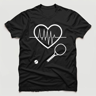 Тениска за тенис на маса Heartbeat Ping Pong Тениска Ежедневни спортни улични дрехи за двойки Тениски Мъжки дрехи Горнища Camisas