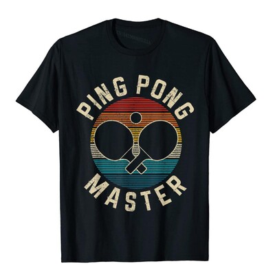 Ping Pong Master Vintage stolni tenisač Smiješna poklon majica kratkih rukava Muškarci na rasprodaji Gotičke majice i majice Pamučne majice kratkih rukava Camisa