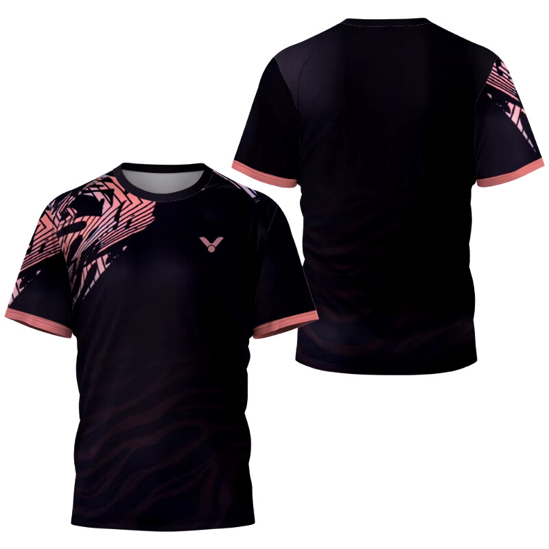 Muška ljetna majica za badminton, koja se brzo suši, prozračna sportska majica za trening stolnog tenisa na otvorenom, kratkih rukava, trendi majica s printom