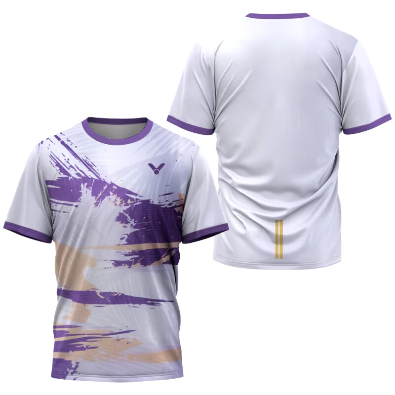 Muška ljetna majica za badminton, koja se brzo suši, prozračna sportska majica za trening stolnog tenisa na otvorenom, kratkih rukava, trendi majica s printom