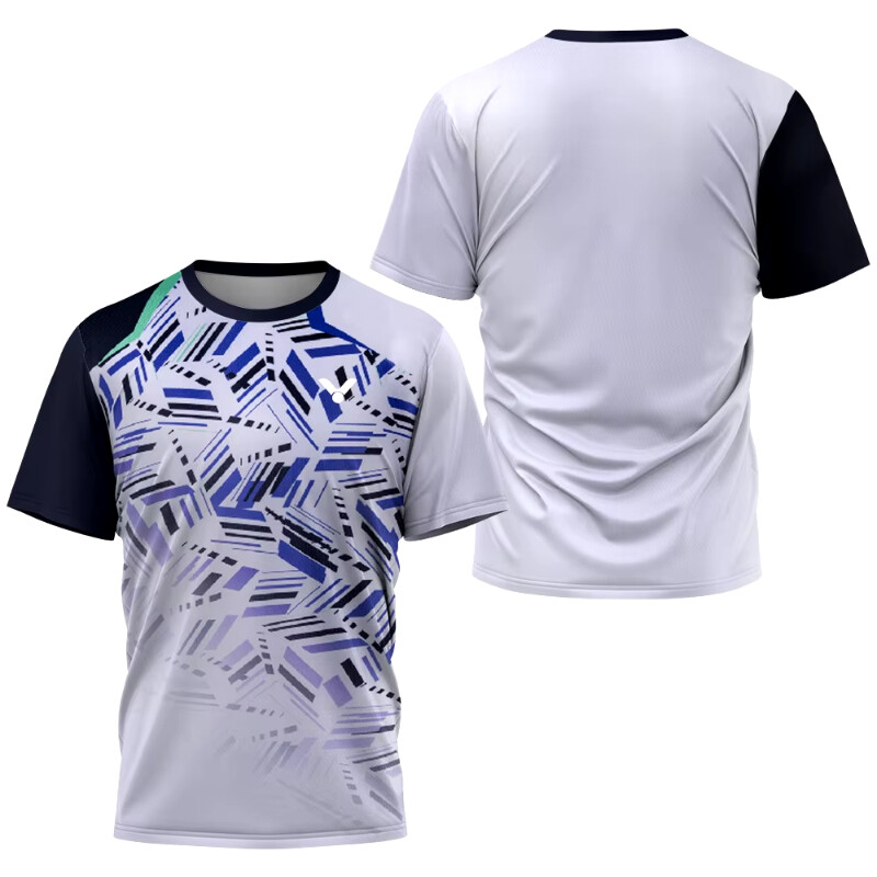 Muška ljetna majica za badminton, koja se brzo suši, prozračna sportska majica za trening stolnog tenisa na otvorenom, kratkih rukava, trendi majica s printom