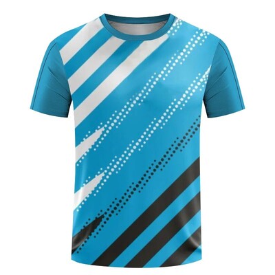 Ανδρικό καλοκαιρινό κλειστό αθλητικό γυμναστήριο πινγκ πονγκ Μπάντμιντον Αναπνεύσιμο Άνετο μεγάλο πουκάμισο με στρογγυλή λαιμόκοψη