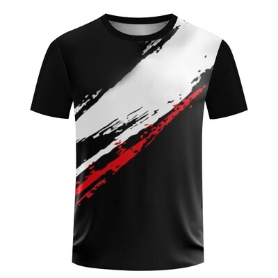 Ανδρικό καλοκαιρινό κλειστό αθλητικό γυμναστήριο πινγκ πονγκ Μπάντμιντον Αναπνεύσιμο Άνετο μεγάλο πουκάμισο με στρογγυλή λαιμόκοψη