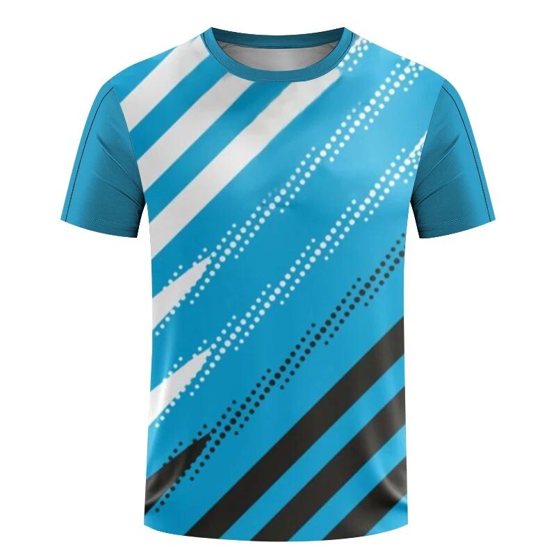 Ανδρικό καλοκαιρινό κλειστό αθλητικό γυμναστήριο πινγκ πονγκ Μπάντμιντον Αναπνεύσιμο Άνετο μεγάλο πουκάμισο με στρογγυλή λαιμόκοψη