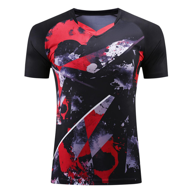 Popularna majica za natjecanje u badmintonu, bijela/narančasta/crna, muška, ženska, prozračna majica kratkih rukava, koja upija znoj, teniska majica