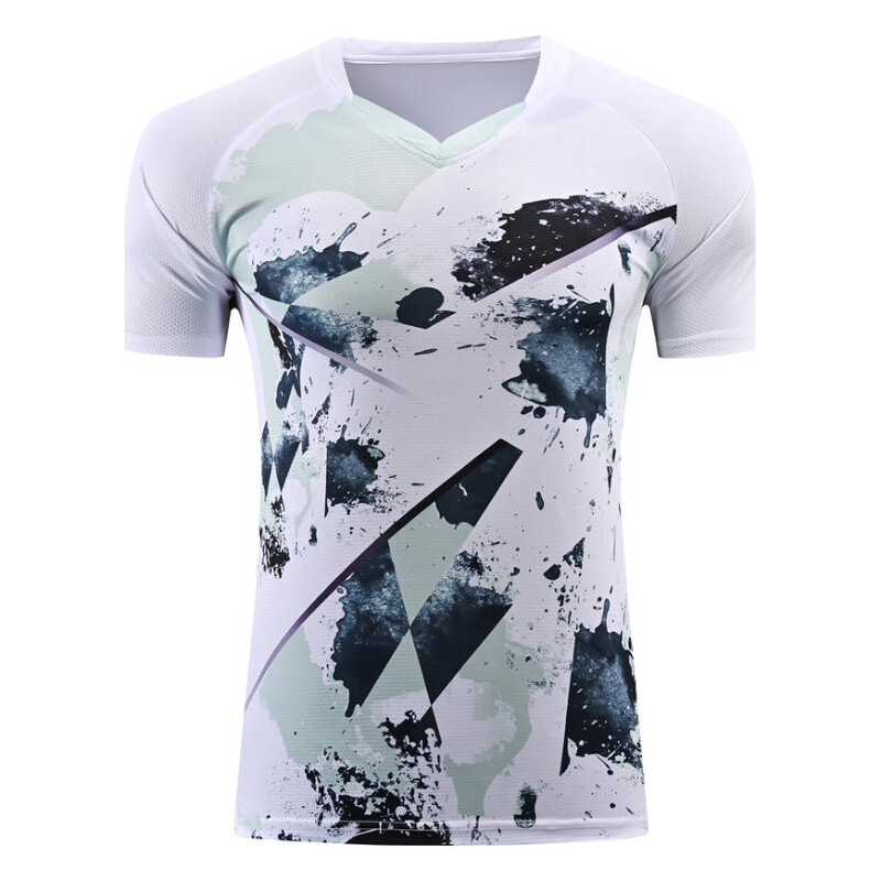 Popularna majica za natjecanje u badmintonu, bijela/narančasta/crna, muška, ženska, prozračna majica kratkih rukava, koja upija znoj, teniska majica