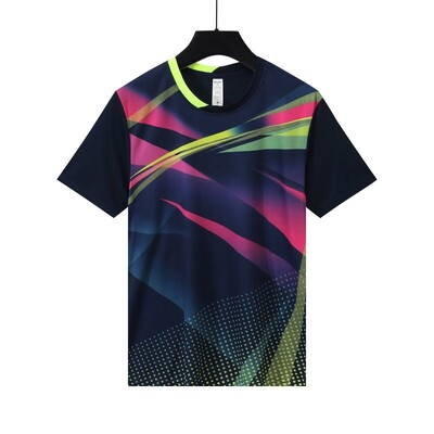 Ρούχα μπάντμιντον Ανδρικά γυναικεία μπλουζάκια πινγκ πονγκ Πικλέμπολ με κοντομάνικο μπλουζάκι τένις Αγωνιστικό μπλουζάκι προπόνησης που απορροφά τον ιδρώτα