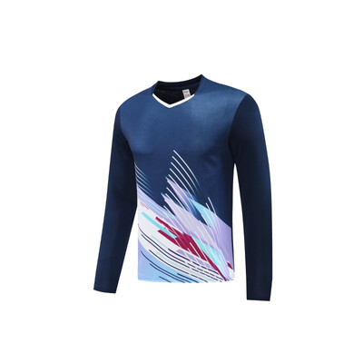 Φθινοπωρινό μακρυμάνικο μπλουζάκι πινγκ πονγκ με λαιμόκοψη με λαιμόκοψη Unisex μπάντμιντον Τζέρσεϊ Ανδρικές Γυναικείες Παιδικό Πινγκ πονγκ Πουκάμισο Pickleball Ρούχα