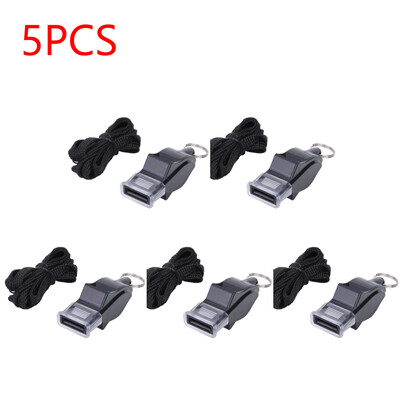 1-5 БР. Футболна баскетболна свирка с висящ ремък Спортна тренировка за бягане Рефери Треньор Пластмасова силна свирка Спорт на открито