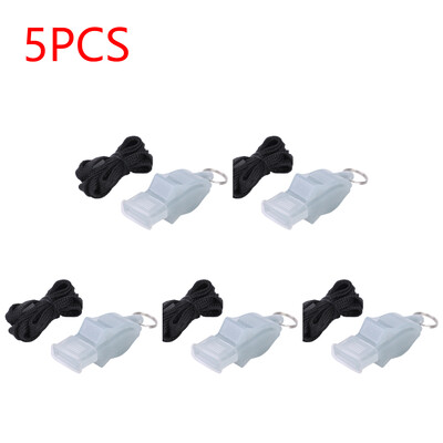 1-5 БР. Футболна баскетболна свирка с висящ ремък Спортна тренировка за бягане Рефери Треньор Пластмасова силна свирка Спорт на открито