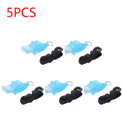 1-5 БР. Футболна баскетболна свирка с висящ ремък Спортна тренировка за бягане Рефери Треньор Пластмасова силна свирка Спорт на открито