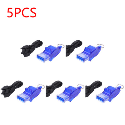 1-5 БР. Футболна баскетболна свирка с висящ ремък Спортна тренировка за бягане Рефери Треньор Пластмасова силна свирка Спорт на открито