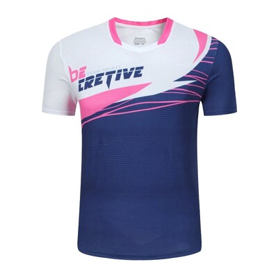 Ρούχα τένις για άνδρες γυναίκες 2024 Μπάντμιντον κοντομάνικο πουκάμισο Οικογενειακή προπόνηση Πινγκ πονγκ Τζέρσεϊ που απομακρύνει την υγρασία αθλητικά μπλουζάκια